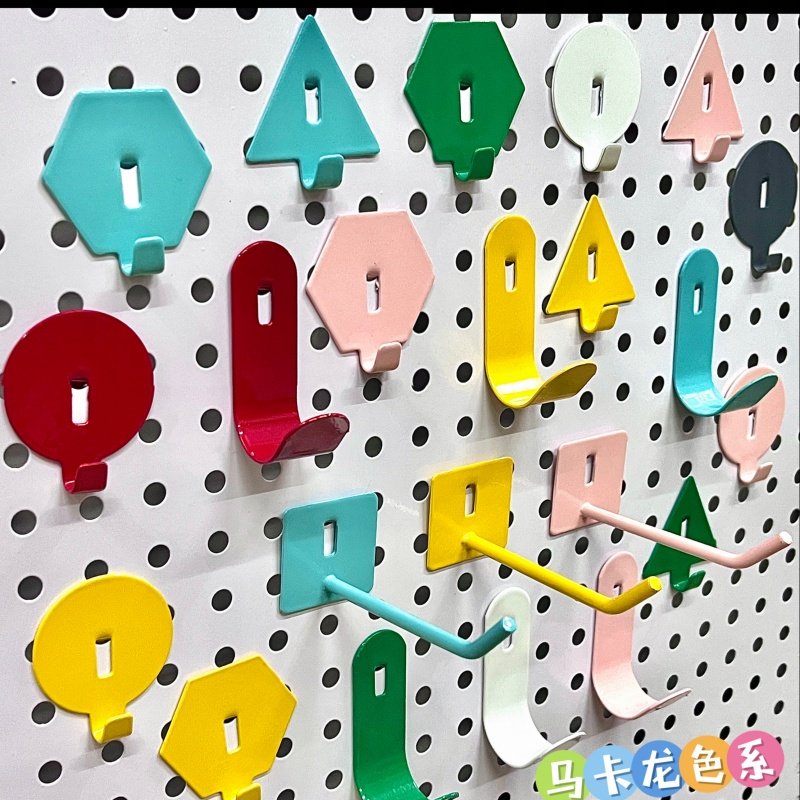 ハードウェアフックとアクセサリー、汎用部品、フック、収納ラック、DIYデスクラック、6mmペグボード用小型アクセサリー