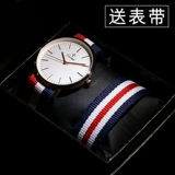 Трендовые мужские модные водонепроницаемые женские часы подходит для мужчин и женщин, в корейском стиле, простой и элегантный дизайн