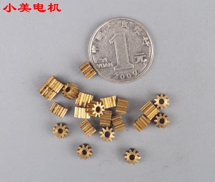 Easy to use 05 modulus metal motor motor copper gear 10 teeth aperture 2mm shaft loose with b2