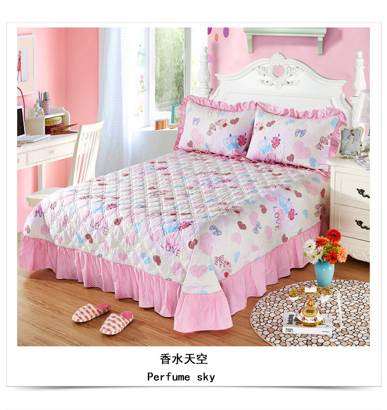 Luo Mengyu cotton chần trải giường dày bông và tấm bông giường đơn đặt ba bộ bộ đồ giường cưới