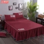 Tinh khiết bông giường váy một mảnh bông phim hoạt hình Simmons nệm bảo vệ 1,8 m ba mảnh custom-made bedspread - Váy Petti ga giường viền họa tiết