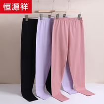 Teenage Girl Student Autumn Pants Woman Pure Cotton Slim inside Fat High Junior High School Girl Scout Cotton Wool Bottom Line Pants Warm Pants