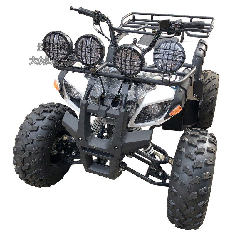 125CC four-wheeled cross-country motorcycle small bull shock-proof beach car retrofitted front drum rear disc 8 inch tyres-Taobao