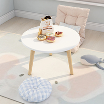 Floating window small round table Mini tatami balcony minimalist short table bedroom sitting area net red small tea table ins wind