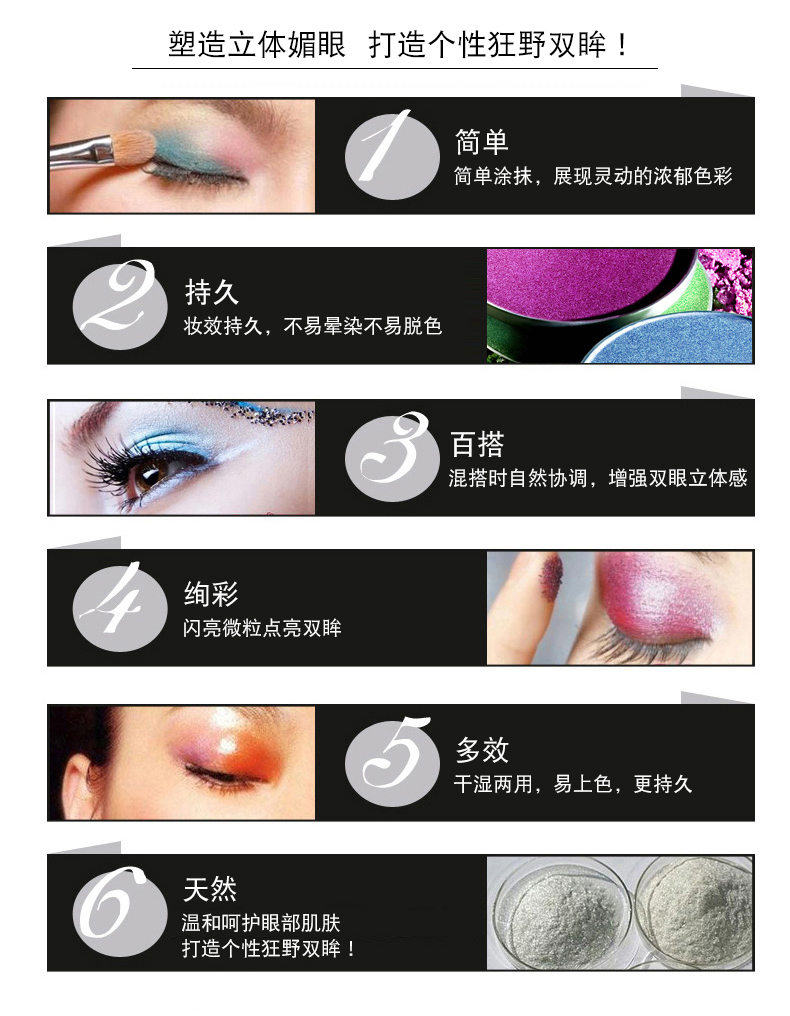 BLEUNUIT phấn mắt màu xanh đậm trang điểm phấn đơn màu nhiều màu ngọc trai mờ màu nâu đất không dễ phai bảng màu mắt tutu