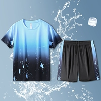 Шелковый освежающий синий комплект