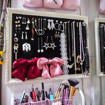 Jewelry rack Earrings display shelf Wall storage board Necklace hanging board Jewelry shelf Jewelry props Earrings display