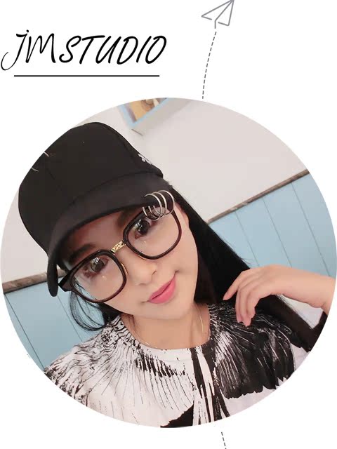 Jm Hàn Quốc v thủy tinh mặt tròn kính g retro nam và nữ m khung gương phẳng kim loại có thể được trang bị khung cận thị kính versace