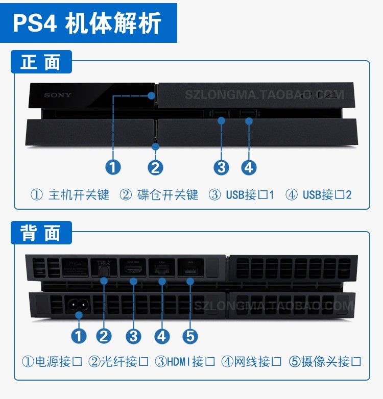 Bản gốc hoàn toàn mới Sony PS4 dòng máy chủ lưu trữ Phiên bản mỏng 500G máy chơi game PS4 siêu mỏng - Kiểm soát trò chơi