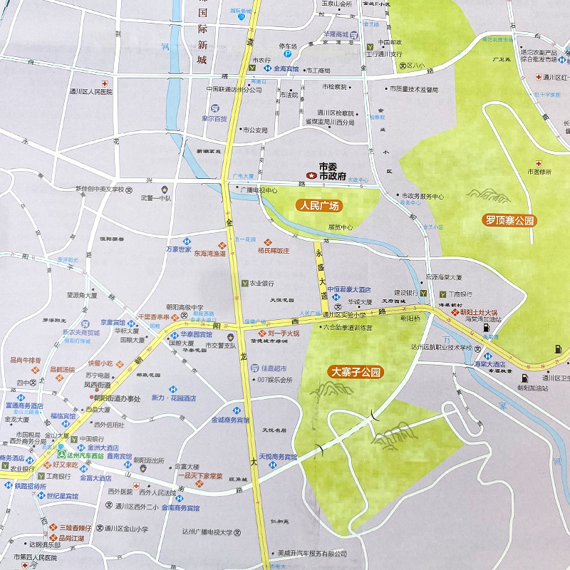 达州城区地图，你真的需要一份详尽的街道详图吗？🤔-交通地图-淘宝好物网