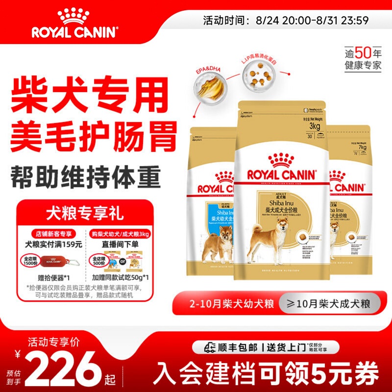 Royal Canin Shiba Inu Dog Food, Small Breed Complete Food, Royal Canin Shiba Inu Dog Food for Puppies and Adult Dogs