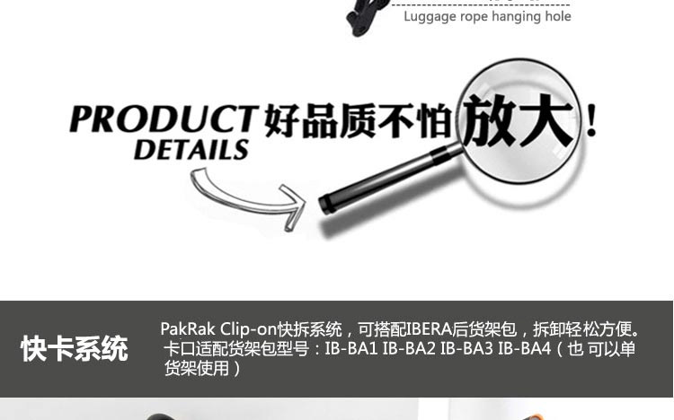 Porte-bagages pour vélo IBERA - Ref 2411892 Image 32