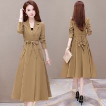  This years age-reducing Korean windbreaker womens mid-length 2021 spring and autumn new February August jacket high-end atmosphere high-end sense