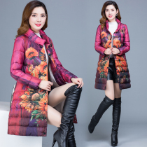  Color down cotton clothes womens mid-length 2018 winter new hooded cotton coat cotton jacket 40-50 years old jacket