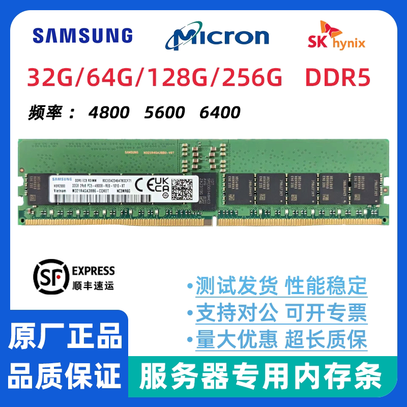 Samsung Sk Hynix Micron Ddr5 Server Memory 4800B 5600Regecc 32G64G96G128G Samsung Sk Hynix Micron Ddr5 Server Memory 4800B 5600Regecc 32G64G96G128G