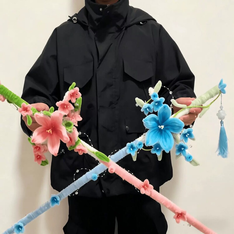 Peach Blossom Creative Twist Stick DIY Materials, Spring Atmosphere, Festive Feel, Stress Relief, Friends' Archaeological Excavation Toys Peach Blossom Creative Twist Stick DIY Materials, Spring Atmosphere, Festive Feel, Stress Relief, Friends' Archaeological Excavation Toys