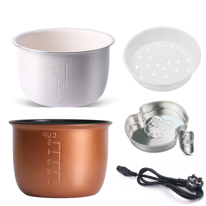 Youxue rice cooker liner universal 2 liter non-stick pot rice cooker liner accessories ceramic glaze steamer steaming dish power cord
