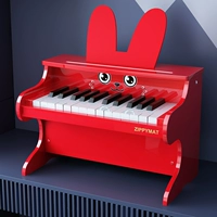 Красный [деревянные фортепиано+музыкальные наклейки на фортепиано]