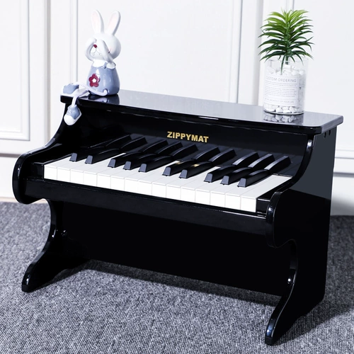 Деревянное электрическое пианино, маленький синтезатор, игрушка для раннего возраста для начинающих, раннее развитие