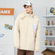 GENANX Lightning Trendy Brand Couple Style Hooded Jacket Winter New Loose Simple Solid Color Cotton Jacket