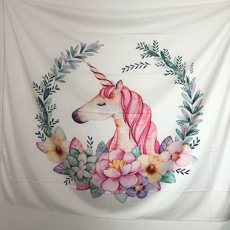 Unicorn hangcloth vải nền in trang trí tường bao gồm phòng ngủ cô gái nai sừng tấm phòng đầu giường vải ảnh