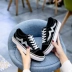 Giày vải retro màu đen nữ hoang dã Hàn Quốc ulzzang Giày Harajuku siêu lửa sinh viên cổng vải gió giày bitis nữ Plimsolls