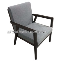 Modern simple new Chinese style sales office negotiate table and chair hotel lobby reception rest solid wood one table four chairs combination