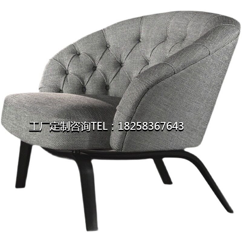 Light luxury modern minimalist single sofa chair living room hotel club living room bedroom study lounge chair backrest chair