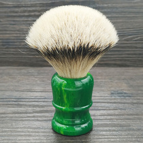 Imperial poem Emperor green handle silver tip Road soft badger hair shaving brush shaving soap bubble brush foam brush