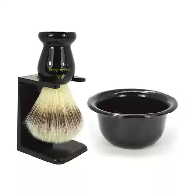 Men's manual old-fashioned shaving brush soft hair beard brush shave soap foam brush with shaving cream brush