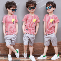 Boys summer clothes 2021 new sets childrens summer handsome children Korean short sleeve childrens clothing two-piece tide clothes