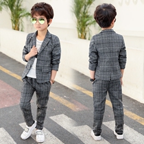 Childrens clothing boys autumn suit 2021 new spring clothing childrens spring and autumn suit two-piece Korean tide