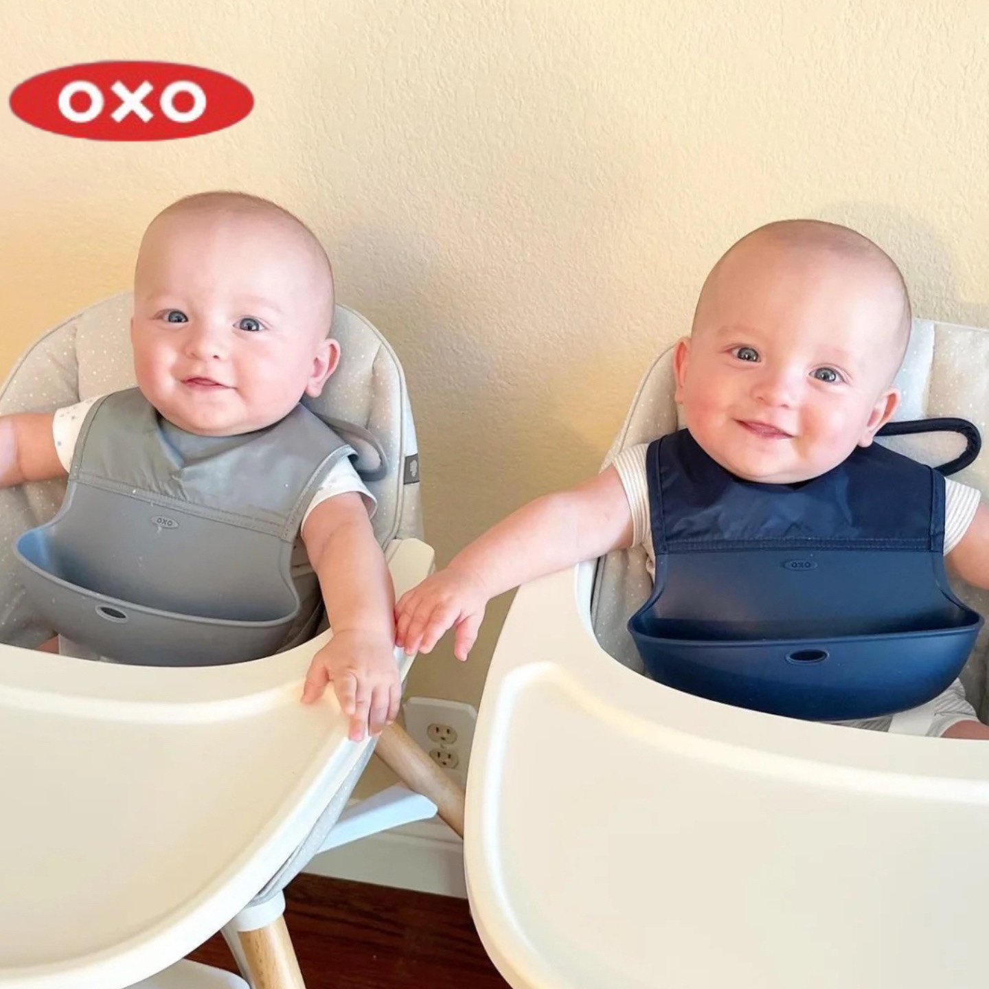 Oxo tot soft mouth baby silicone baby baby baby's waterproof rice pocket and easy to clean
