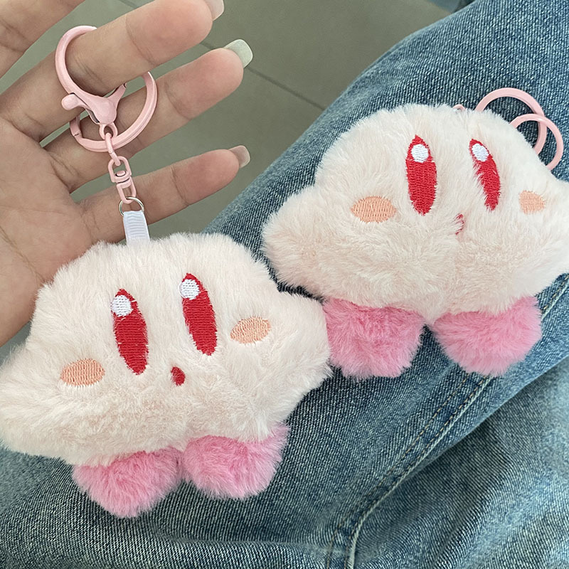 Squeaky Cartoon Kirby Pink Cute Kirby Plush Pendant Accessory Keychain Accessory Couple Gift