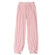 Mùa xuân và mùa hè mỏng phương thức cotton quần pyjama của phụ nữ dải hầm hố đóng sợi kích thước lớn đàn hồi quần ống rộng ở nhà có thể mặc bên ngoài - Quần tây