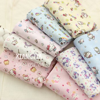 Large collection of pure cotton 40-count plain weave fabric kitty pajamas clothing pet handmade price per meter