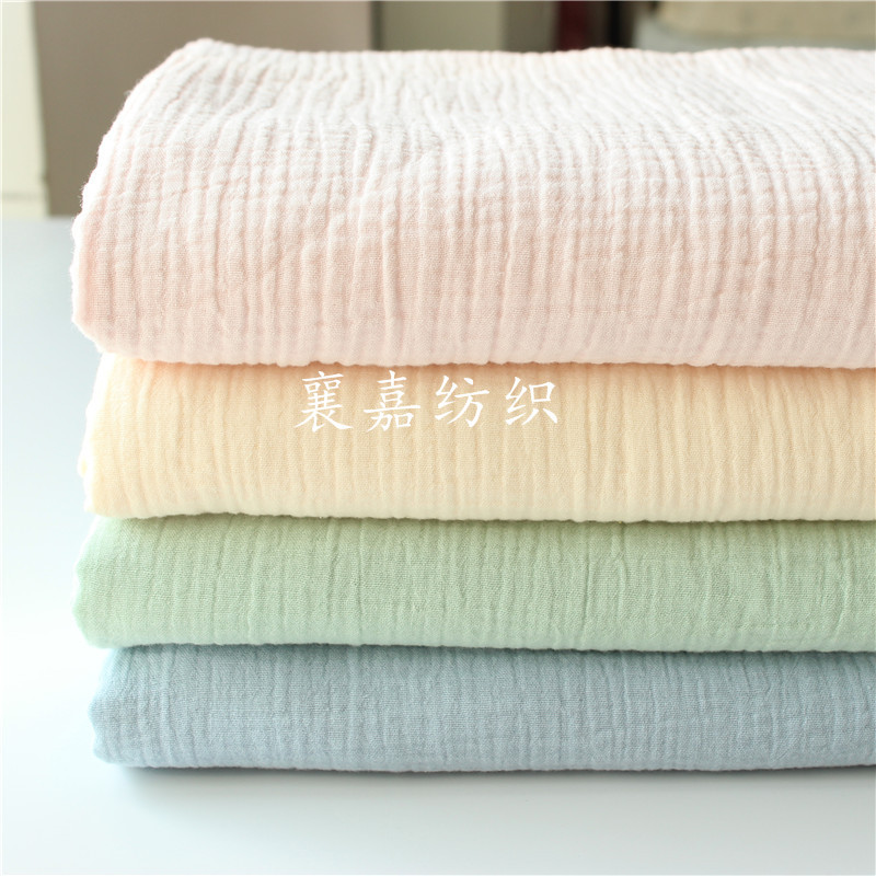 Pure Cotton Double-Layer Gauze Fabric, Crepe Bubble Gauze, Baby Clothing Fabric, Women's Dress and Pajama Fabric