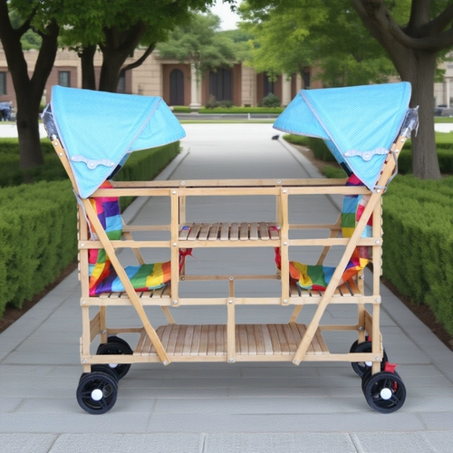 Коляска для близнецов для двоих, детская тележка