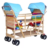 Коляска для близнецов для двоих, детская тележка