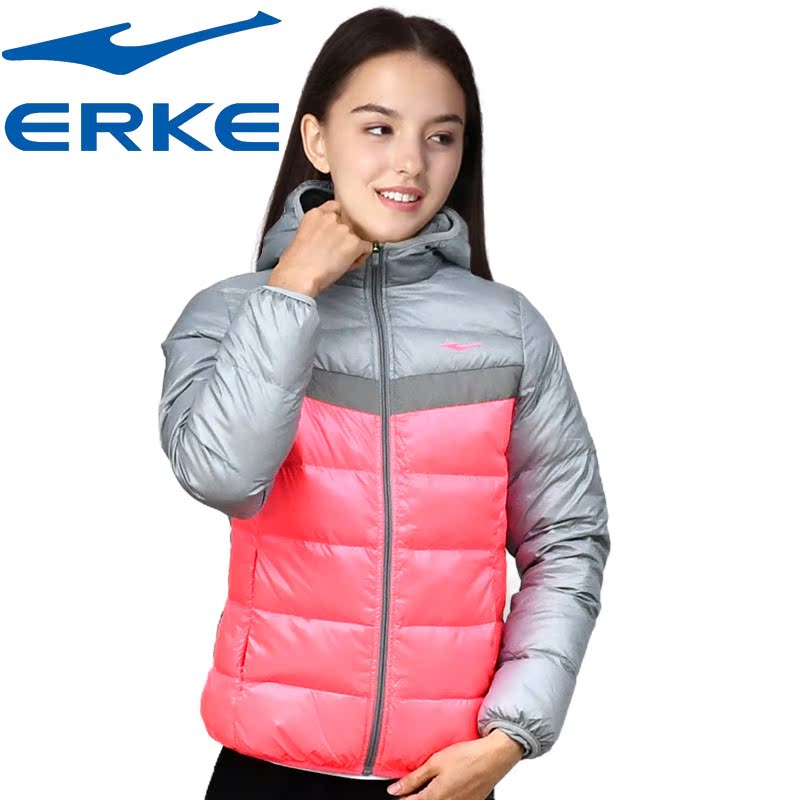 Hỏng mã giải phóng Hongxing Erke xuống áo khoác nữ mùa thu và mùa đông ấm áp ngắn trùm đầu xuống áo khoác thời trang hoang dã - Thể thao xuống áo khoác áo phao nữ dáng dài 2020