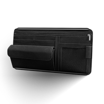 Car glasses case car glasses clip sun visor card holder storage bag bill document holder car supplies
