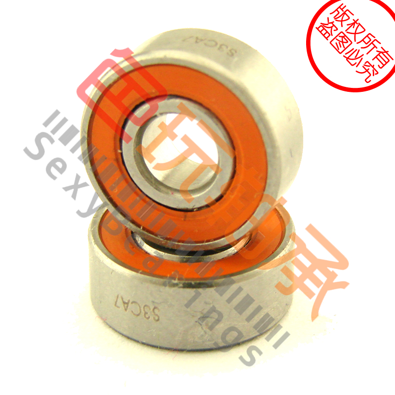 3 16x1 2x10 51 orange seal ring stainless steel ceramic ball bearing R3 ABEC-7