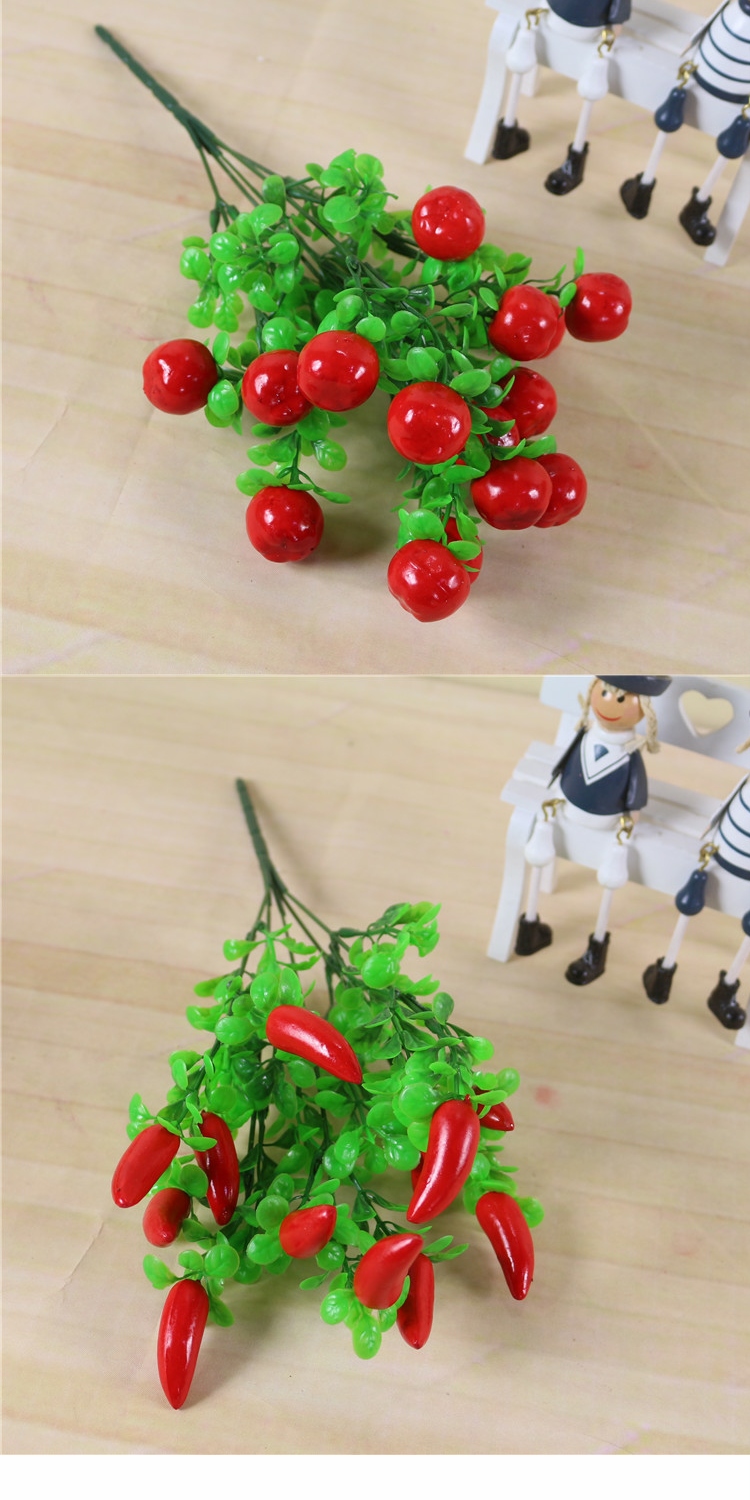 Mô phỏng hoa nhựa xanh hoa quả giả cây nhỏ bonsai trong chậu táo cam đào đào trang trí nhà - Hoa nhân tạo / Cây / Trái cây hoa giả treo tường