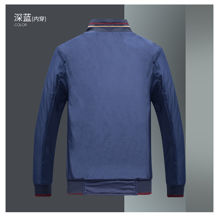 Mùa xuân 2018 áo khoác nam hai mặt áo khoác size lớn mỏng cotton kinh doanh bình thường nam mùa thu cha áo khoác nam đẹp 2021