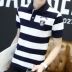 Áo sơ mi nam chạm đáy ngắn tay nam Áo thun mùa hè nam thanh niên từ bi Hàn Quốc in ấn xu hướng áo sơ mi áo polo nam đẹp Polo