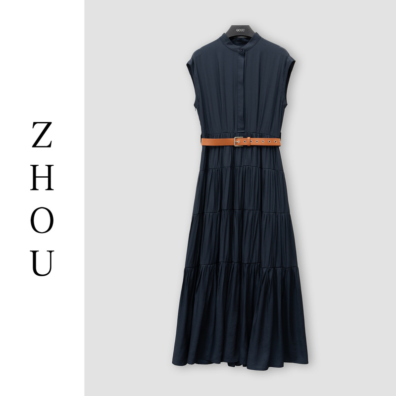 (Selected by Zhou Ge) Navy Blue Dress-70734