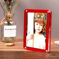 Photo frame set up the bedroom creative and beautiful magnetic customization red 4 inch 5 inch 6 inch 7 inch 5R polaroid photo frame