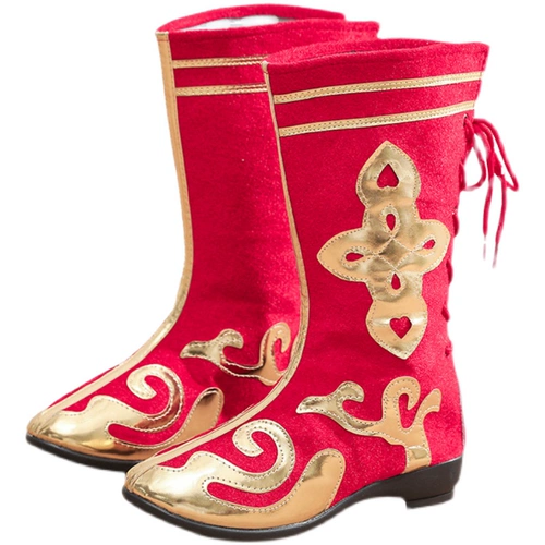 Сапоги национального исполнения взрослых, дети мужского и женского пола, Синьцзян Монгольский монгольский тибетский тибетский танцевальный туфли