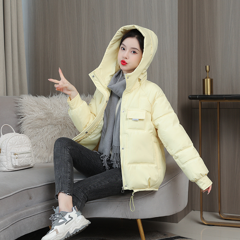 Autumn and Winter Fashionable down Cotton Jacket for Women, Korean Style Short Cotton Coat, Trendy Loose Klein Blue Student Cotton Jacket