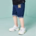 Quần lửng denim co giãn eo của bé trai Phần bé mỏng mặc quần áo mùa hè cho trẻ em giảm giá mua - Quần jean